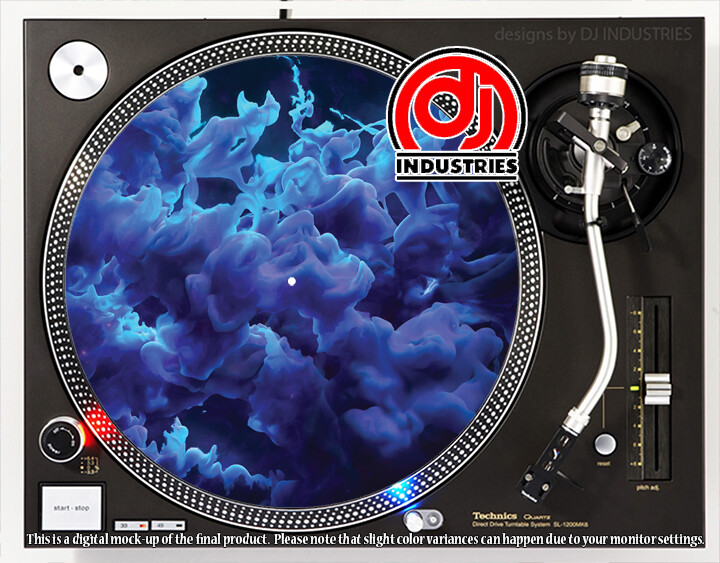 Blue Symphony - 7"-12" DJ slipmat for LP turntable record player