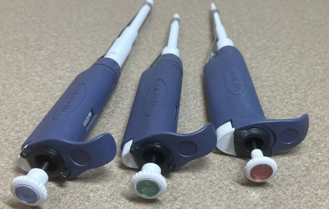 3x Rainin Pipet-Lite LTS Single Pipette Set | L1000,L200,L20  1000uL Calibrated