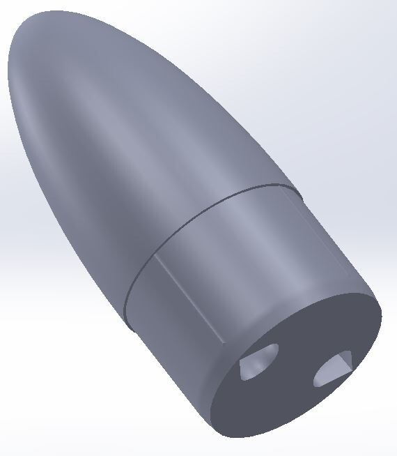 Big Bertha style Nosecone for Estes BT-80 Body Tube Flying Model Rocket