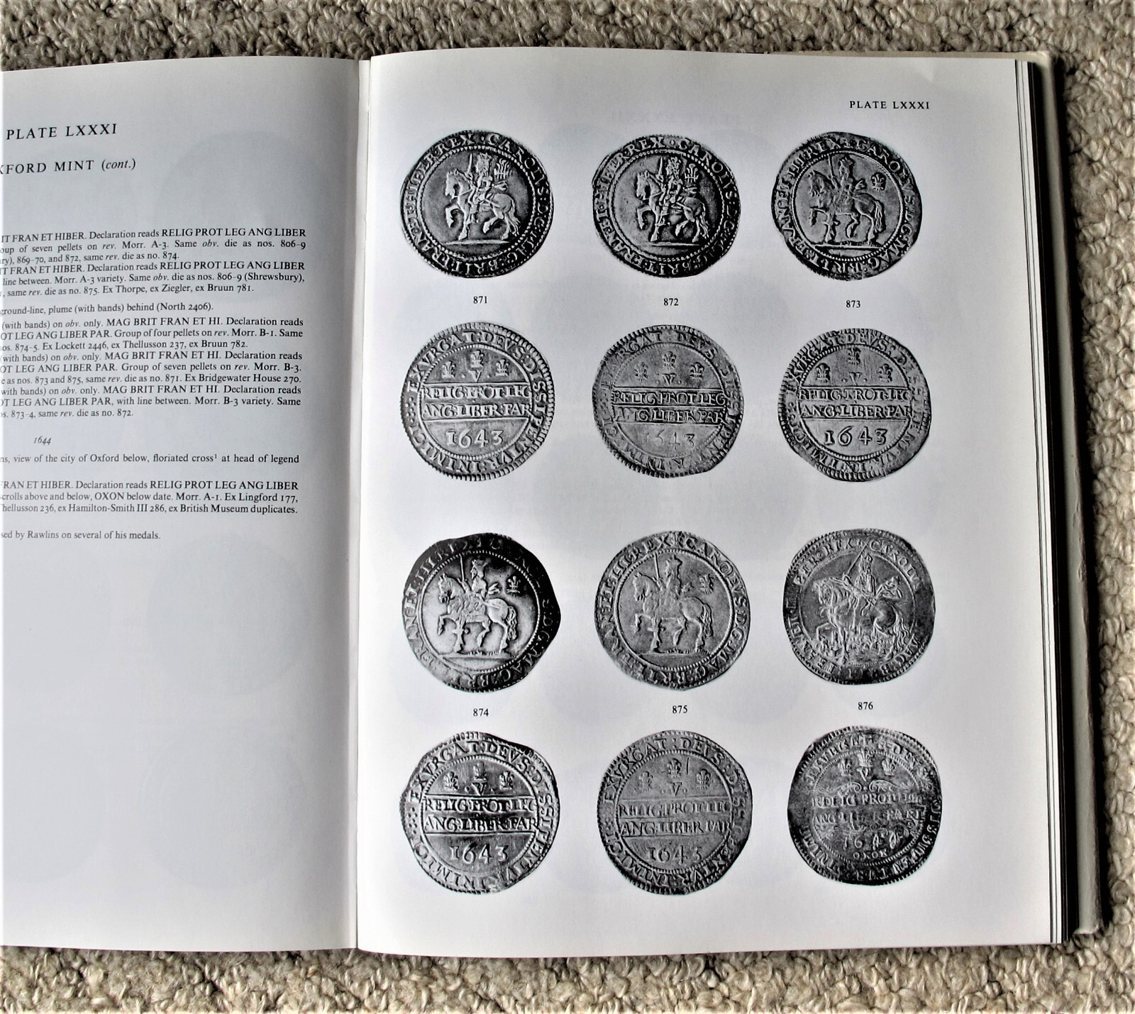 COLLECTION  OF CHARLES I BOOK  BY BROOKER 129 LARGE PHOTO PLATES -  1266 COINS