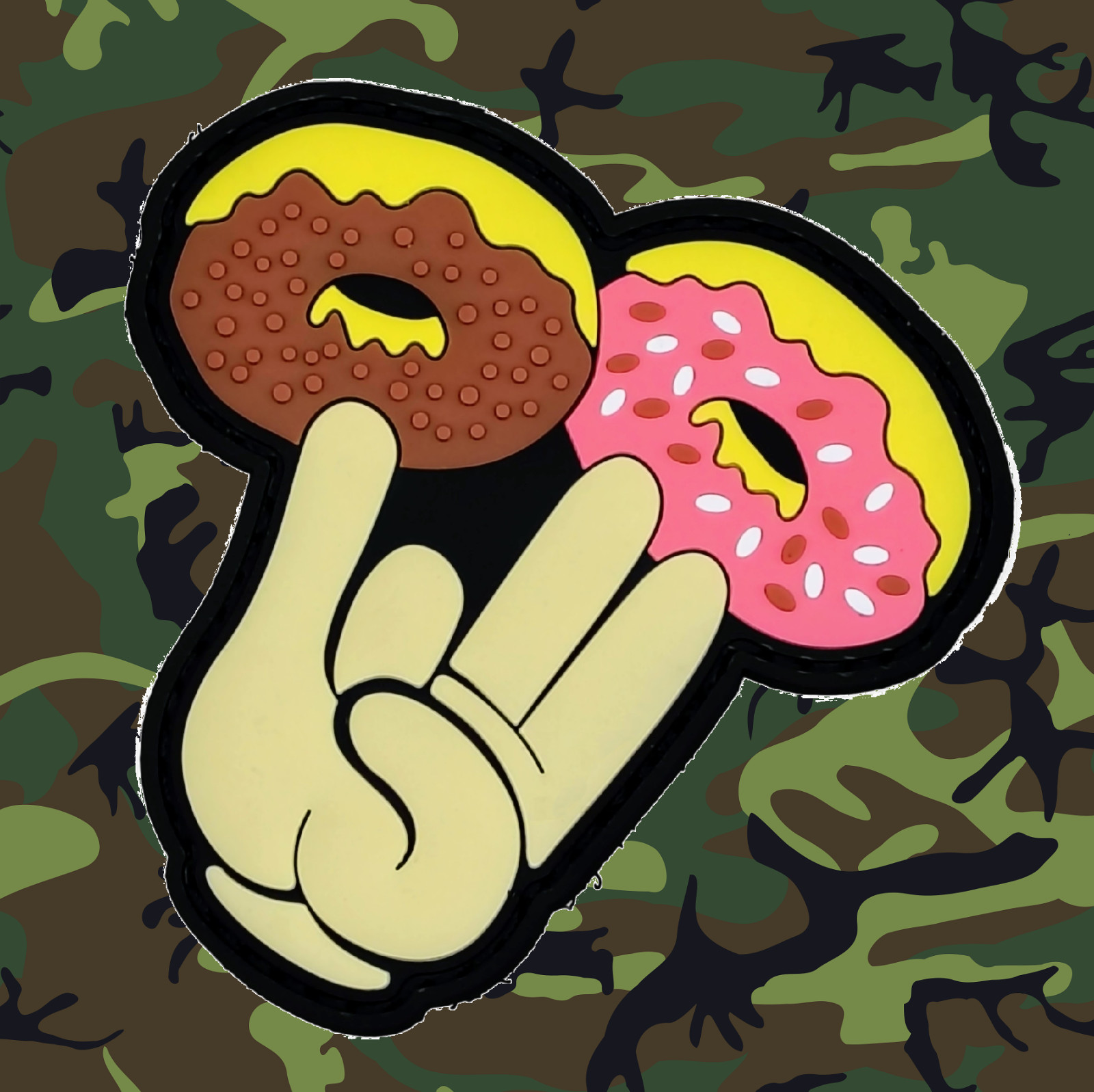 Shocker Hand Funny Morale Patch Adult Humor Rude Joke Tactical PVC Hook Loop