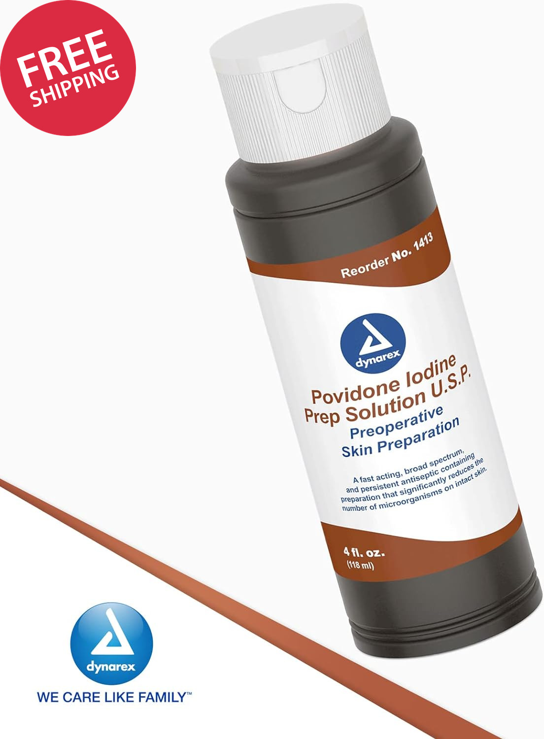 Povidone-Iodine Prep Solution, Antiseptic Solution for Skin and Mucosa, Ideal fo