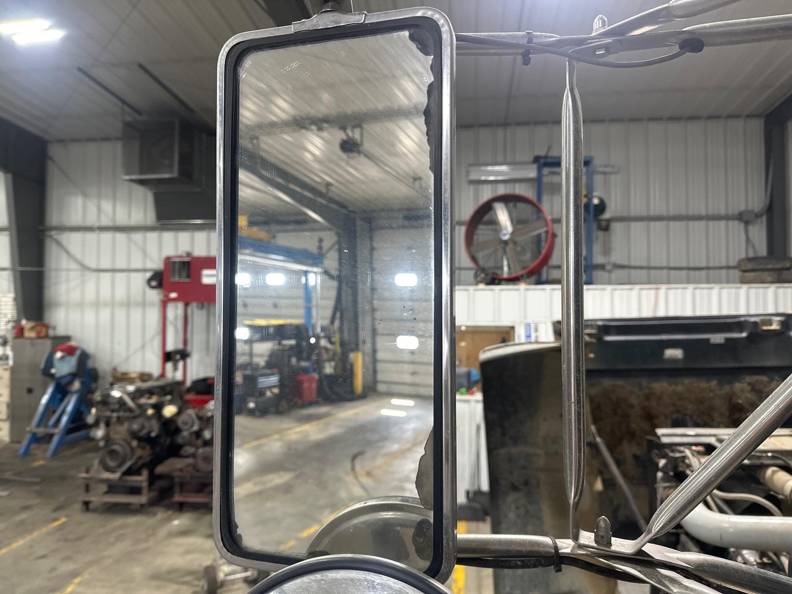 1987-2005 Peterbilt 378 STAINLESS Left/Driver Door Mirror - Used