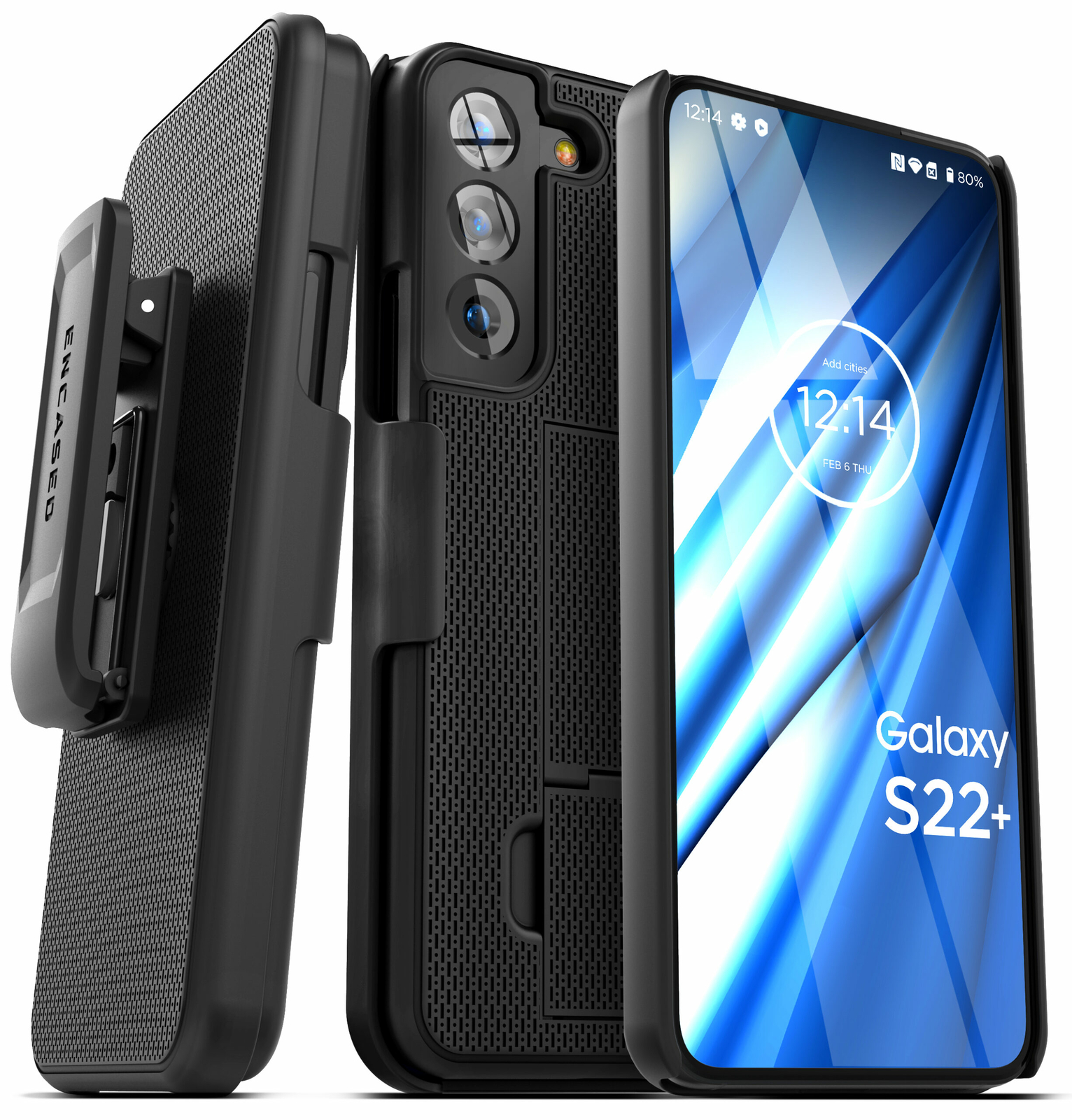 Samsung Galaxy S22 Plus Belt Clip Case, Slim Phone Case with Holster