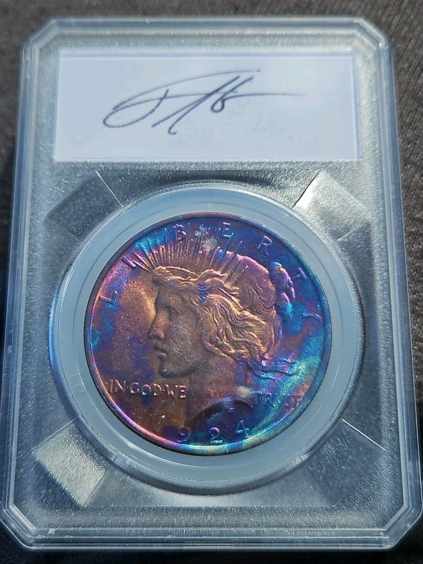 1924 Liberty Peace Silver Dollar 90% Silver Circulated COLORED🔥🔥🔥