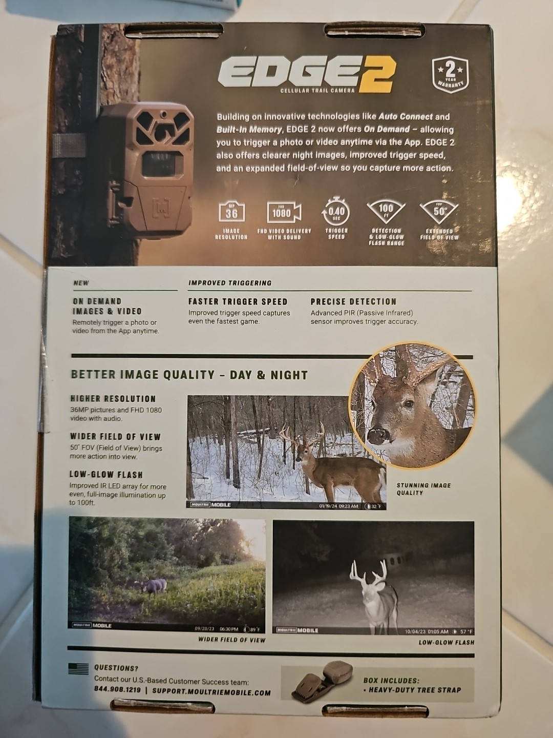 Moultrie Edge 2 Cellular AT&T Verizon 36MP Trail Camera MMC-14221 + Scrape Mate