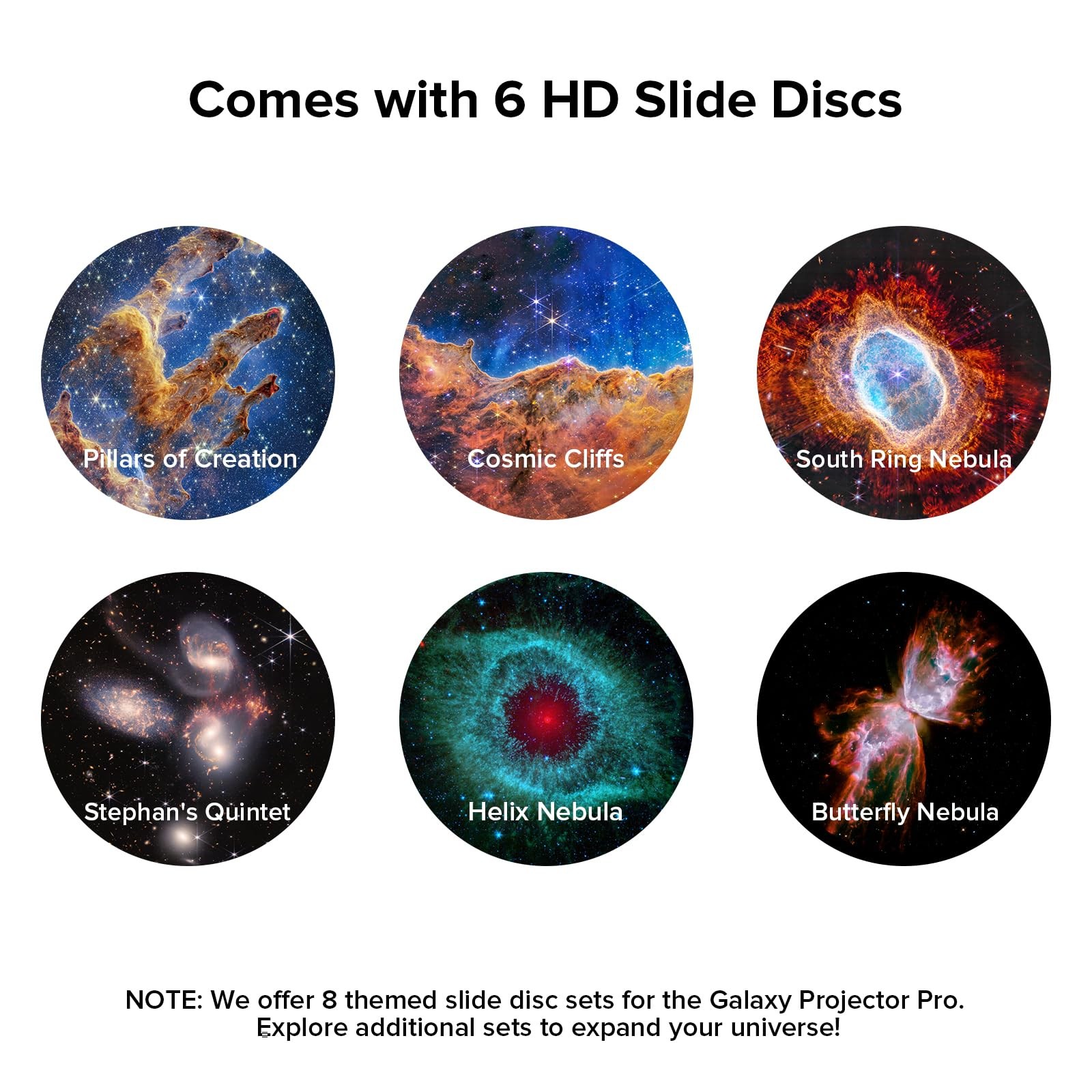 YUNRAY Nebula 4 Galaxy Projector Disc Set