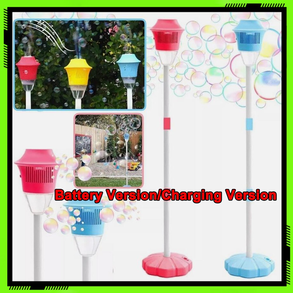 Bubble Torch Garden Lamp Automatic Bubble Maker Stand Bubble Machine Outdoor