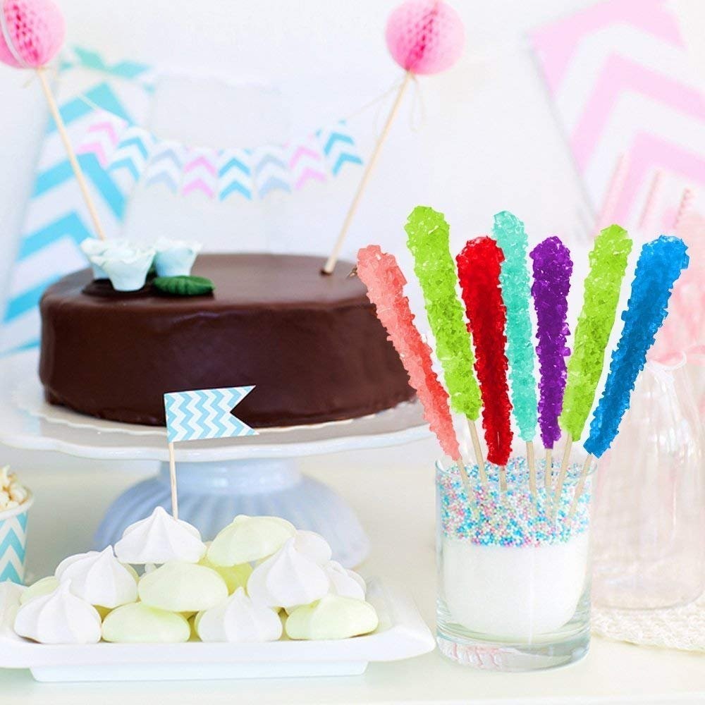 Extra Large Assorted Rock Candy Sticks - Perfect for Parties and Events