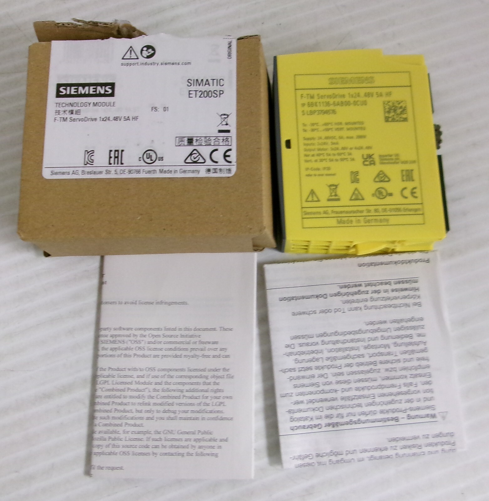 Siemens 6BK1136-6AB00-0CU0 Technology Module 1x24...48V 5A HF USA SELLER