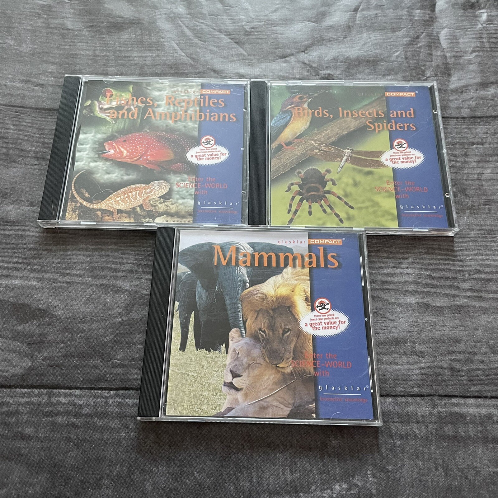 Glasklar Animal PC Software Mammals Fishes Reptiles Birds Insects Spiders