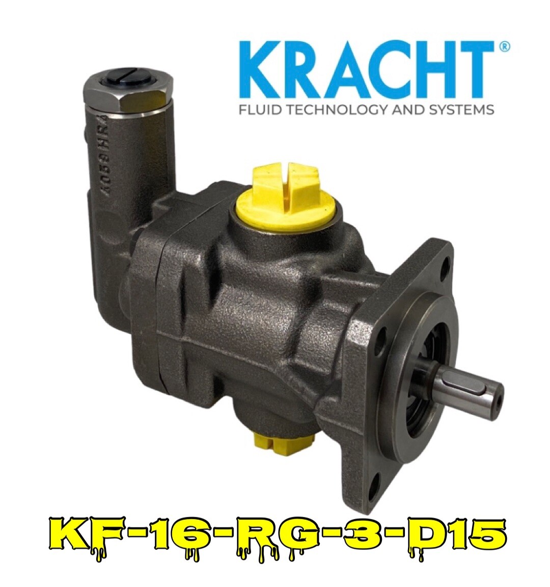☀️Kracht KF-16RG3-D15 Hydraulic Transfer Gear Pump, 1" Ports, 0-281 psi, 15 gpm