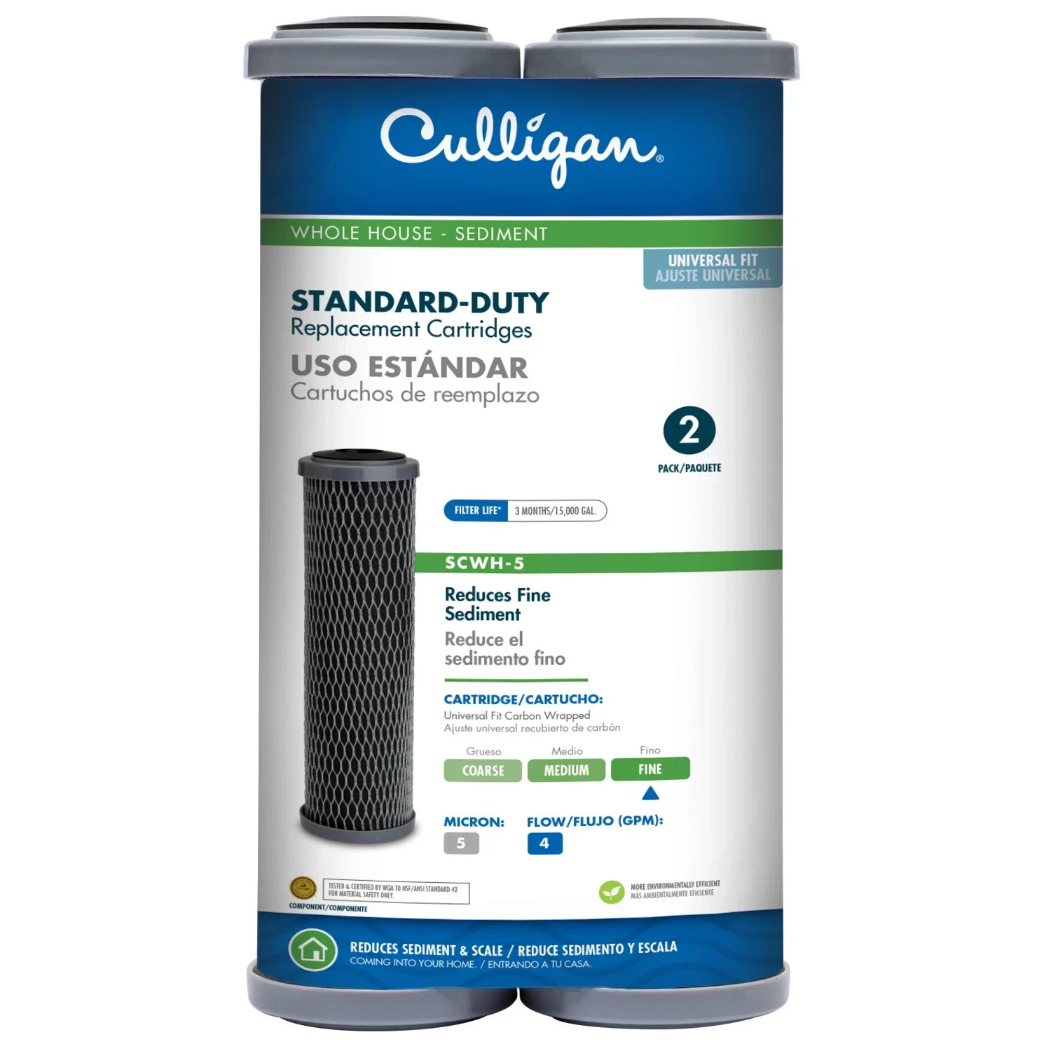 Culligan SCWH-5 Whole House Advanced Water Filter, 15,000 Gallons, 1-Pack