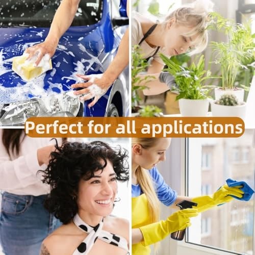 Spray Bottles– 16.9oz/500ml Refillable & Durable Fine Mist Plastic Sprayers