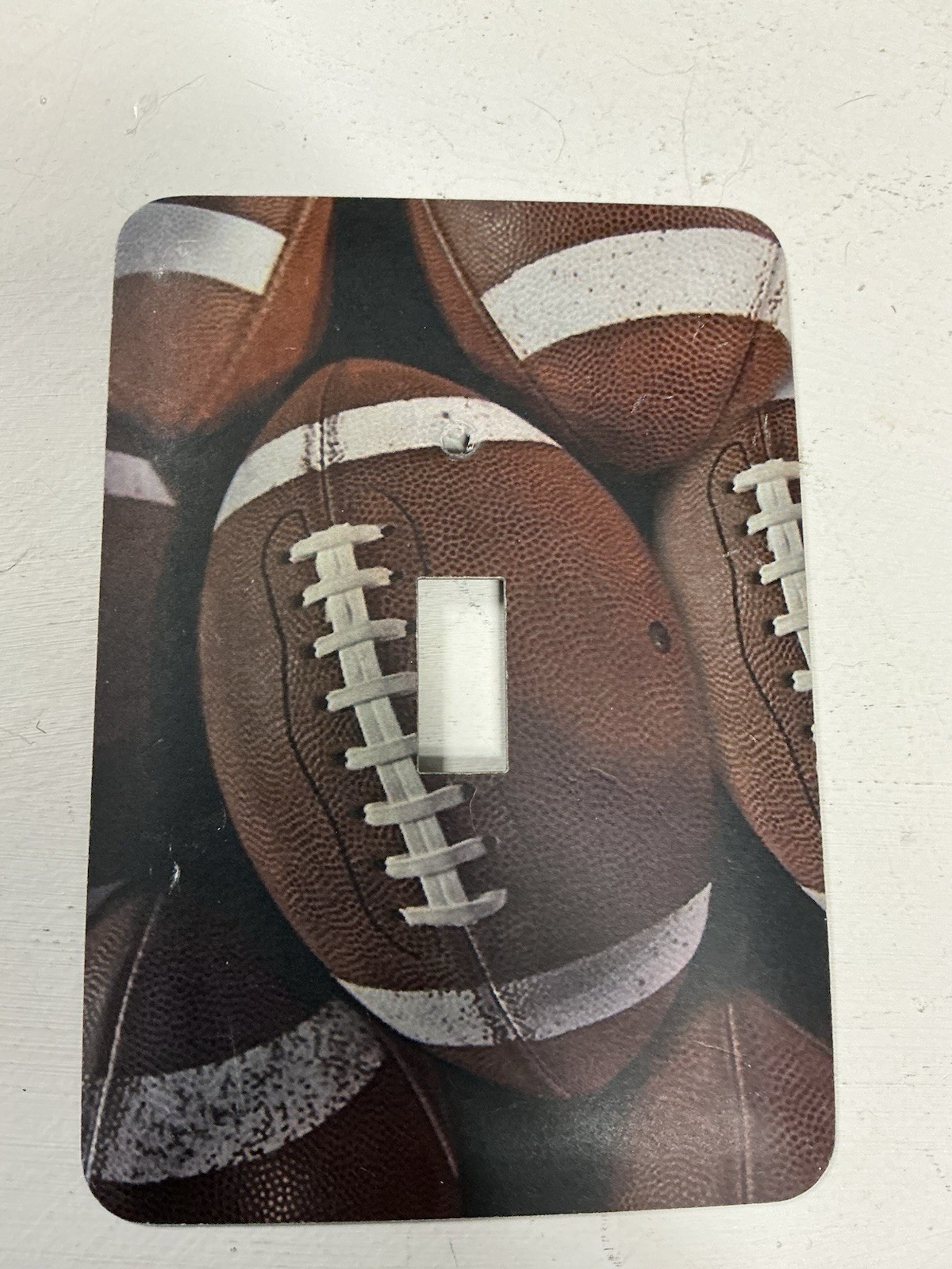 Football Heavy Steel Toggle Switch Wall Plate Cover Man Cave