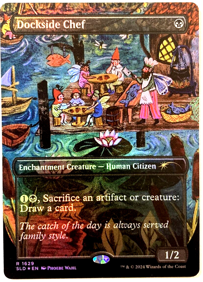 MTG Dockside Chef *BORDERLESS RAINBOW FOIL*  Secret Lair Drop 1629 NM