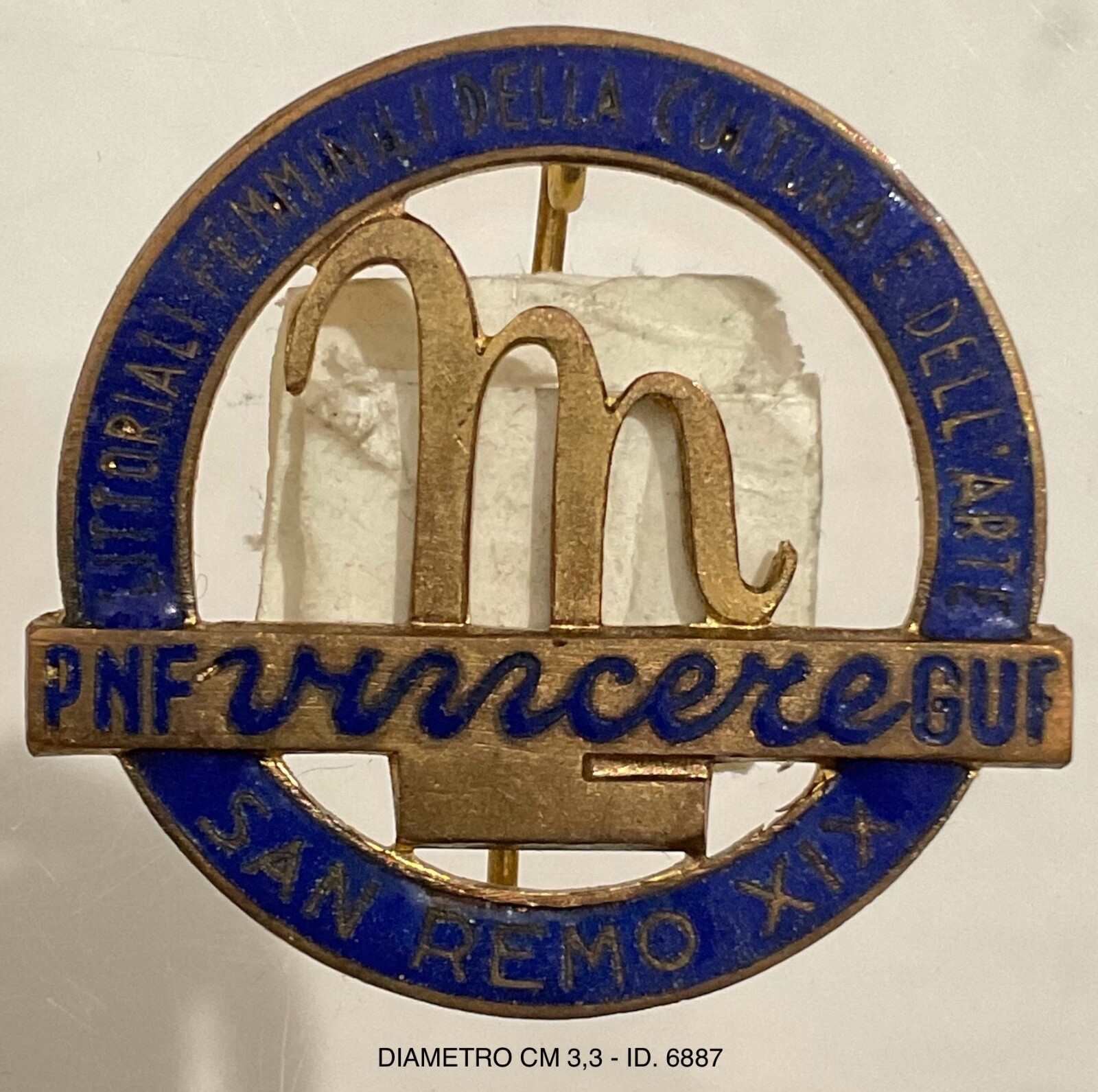 SANREMO LITTORIALI FEMMINILI CULTURA E ARTE DIST. PNF GUF A.XIX° 1941 REGNO