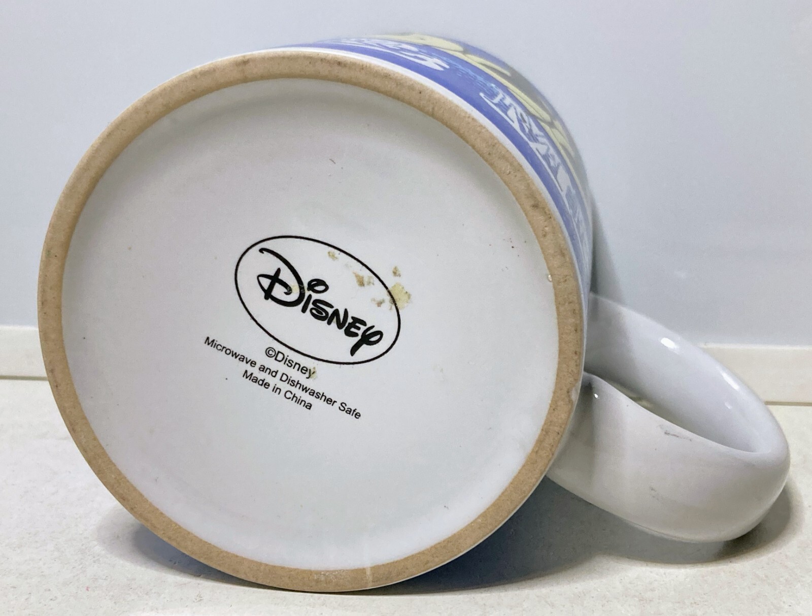 Disney Mickey Minnie Mouse You & Me Coffee Tea Mug Cup 10oz Blue w/Yellow Shoes
