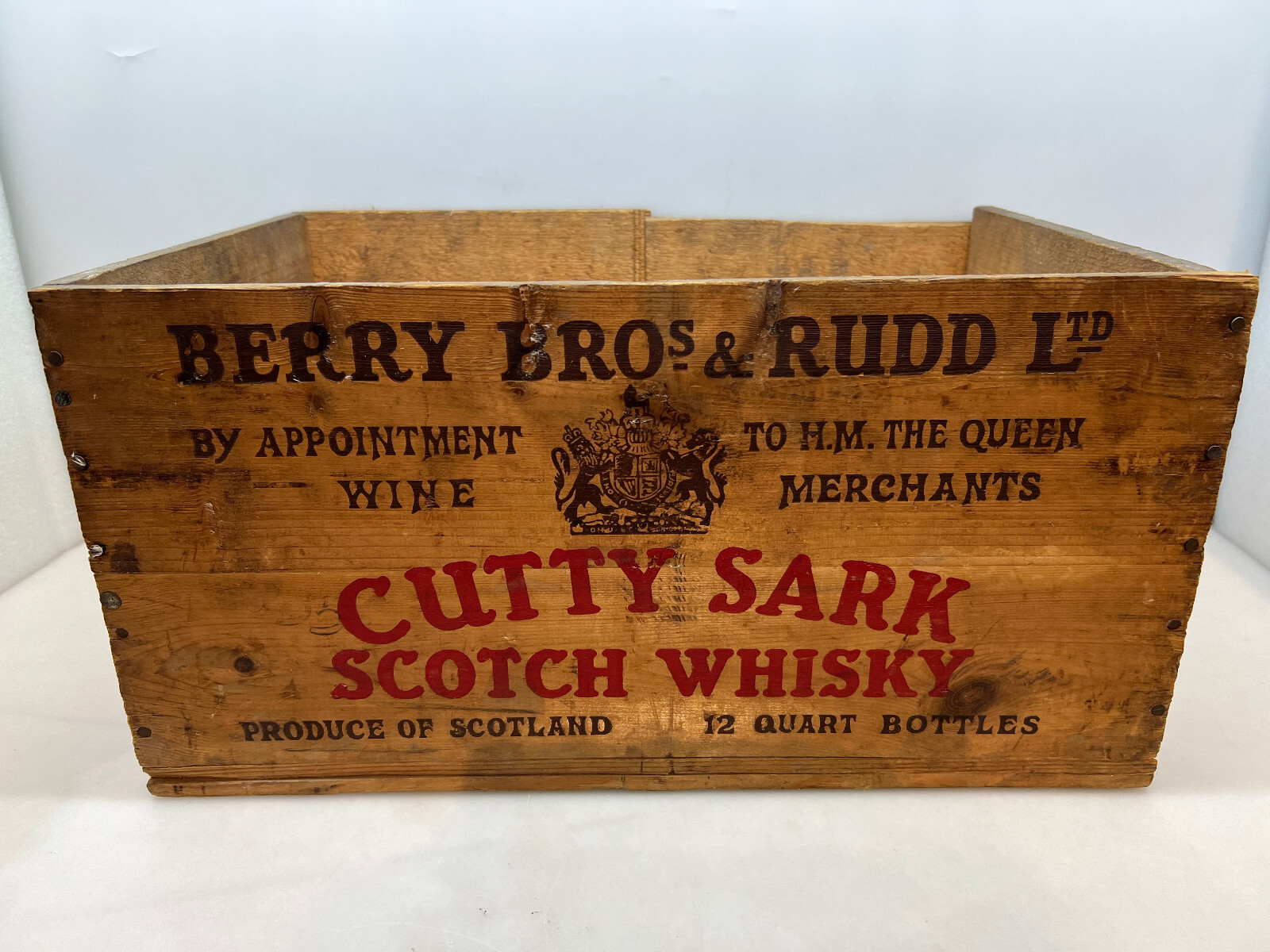 Cutty Sark Scotch Whiskey Wooden Crate Free Shipping