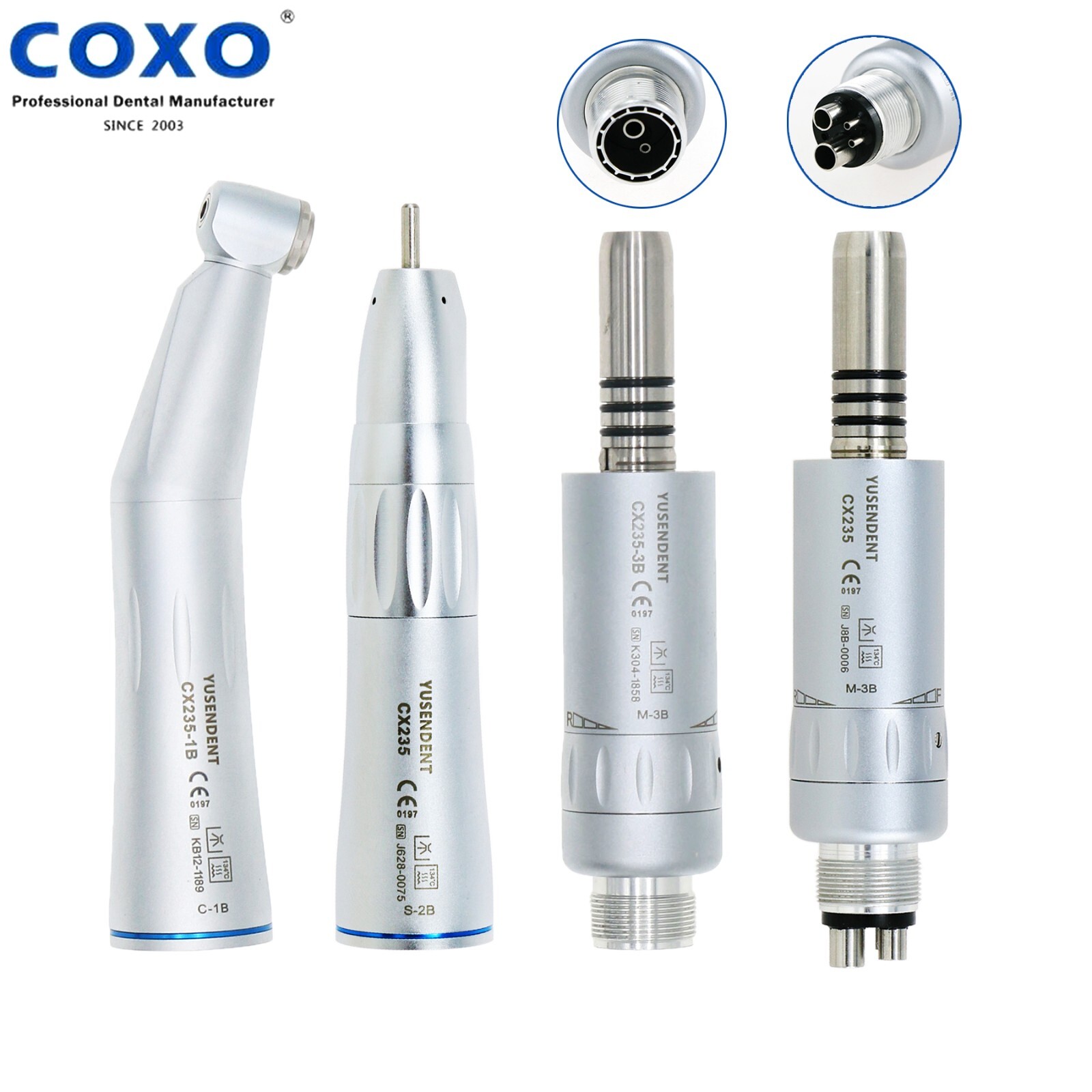 COXO Dental Low Speed Contra Angle/Straight Handpiece Inner Water Air Motor 2/4H