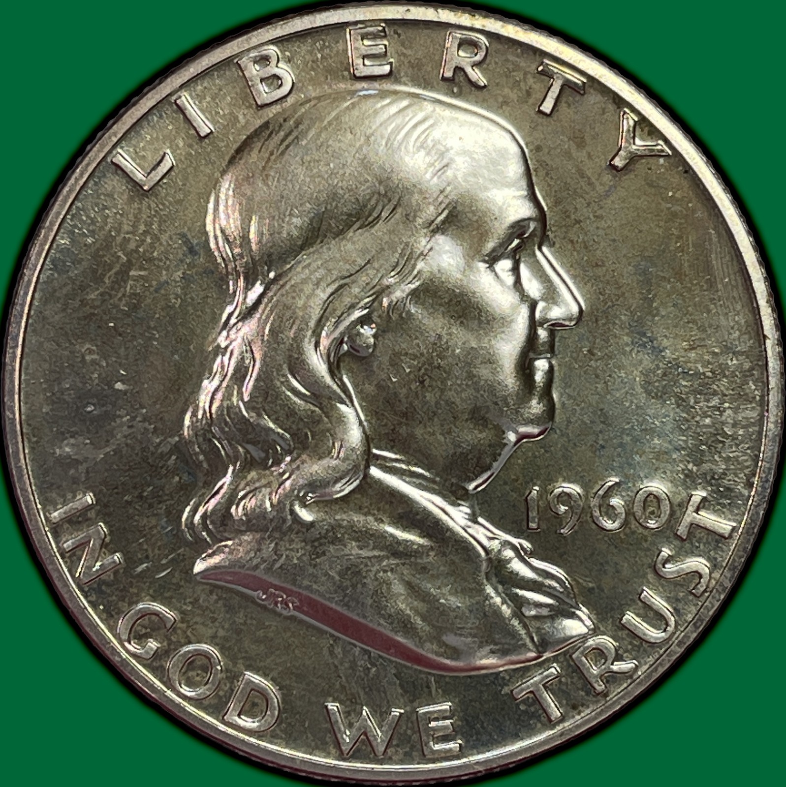 1960 Franklin Half Dollar Proof PF Coin, Impaired #42087