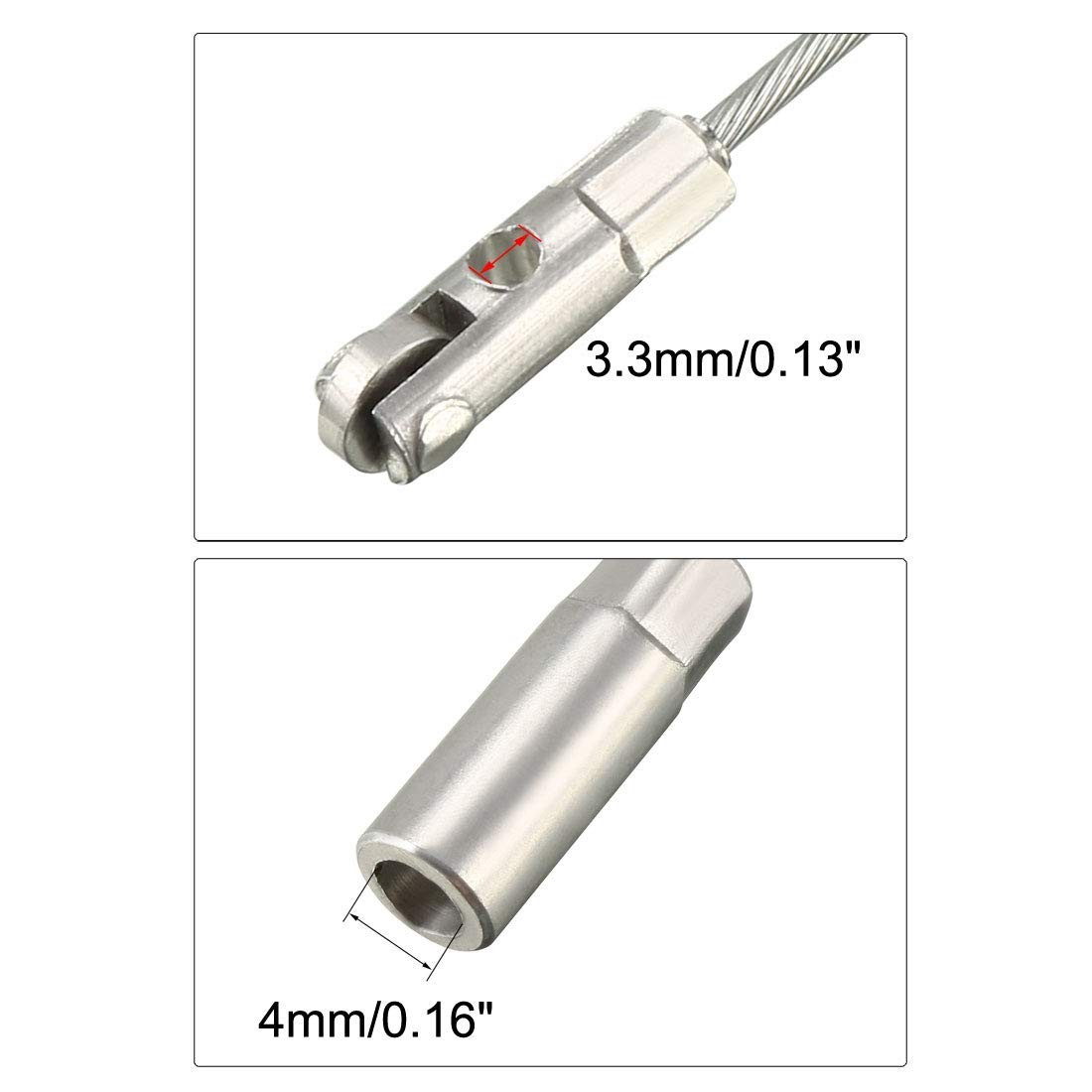 117mm/4.61inch Flexible Fish Tape Replacement Leader Wire Cable Puller with R...