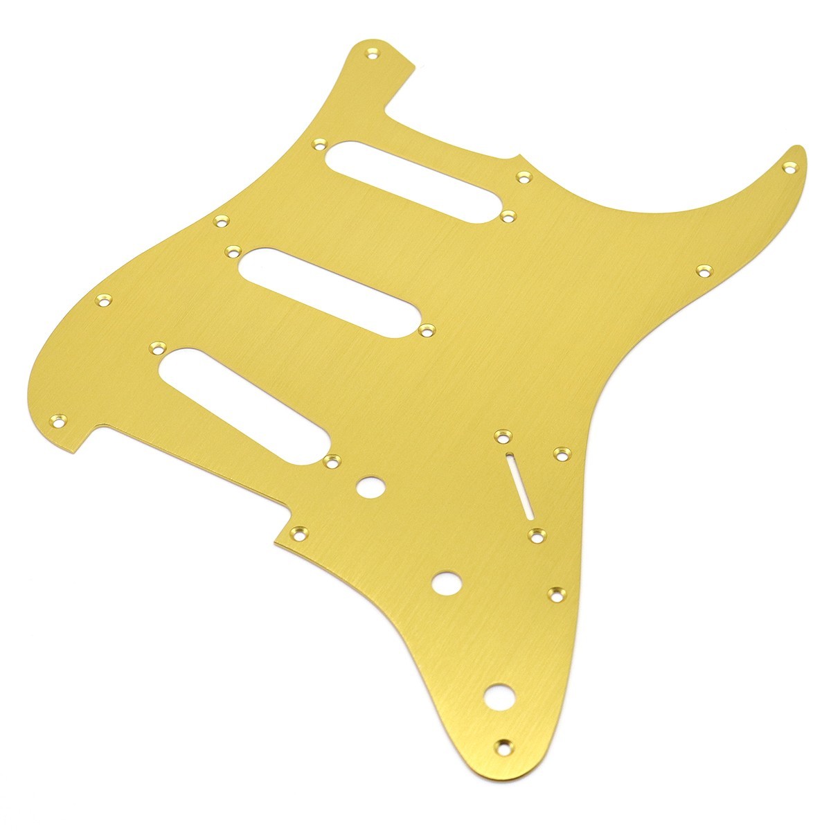 Gold 11 Holes Aluminum Alloy SSS Guitar Pickguard for FD Start Electric Guitar