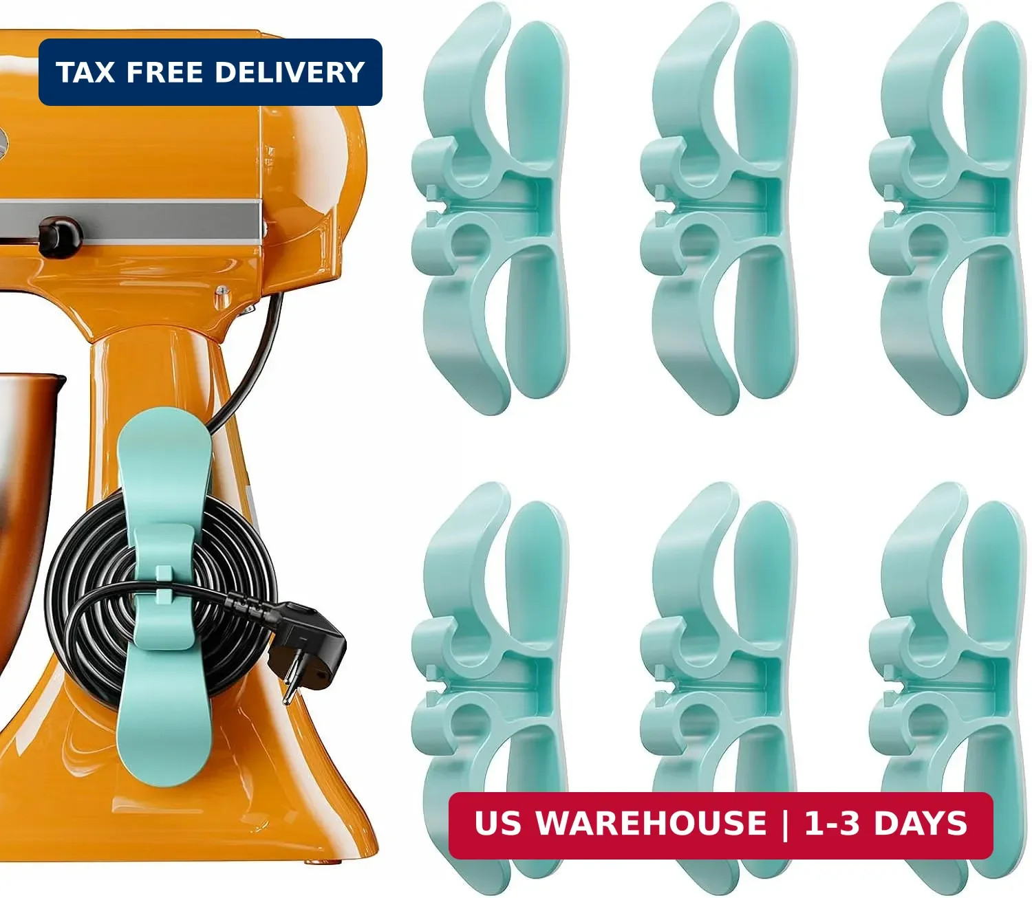 6 PCS Cord Organizer for Appliances, Upgraded Kitchen Appliance Cord Organizer S