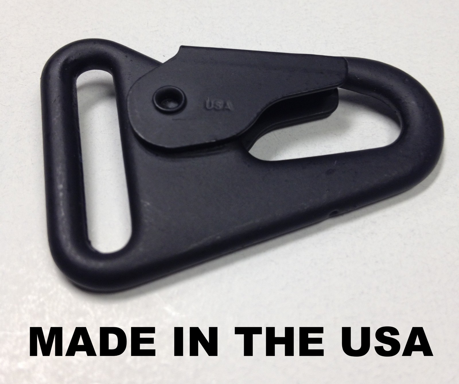 USA MADE HK H&K 1" Style Sling Clip Snap Hook Spring Gate Quick Release BLK