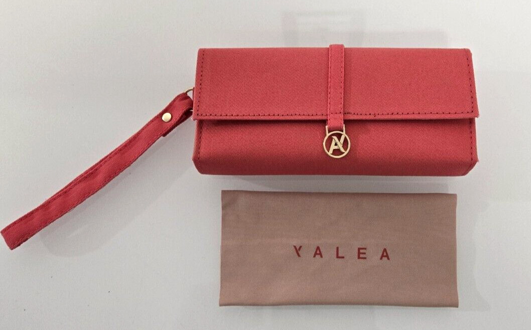 NEW! YALEA Soft Eyeglass Case for Women Coral Sunglasses Case w/ Cloth