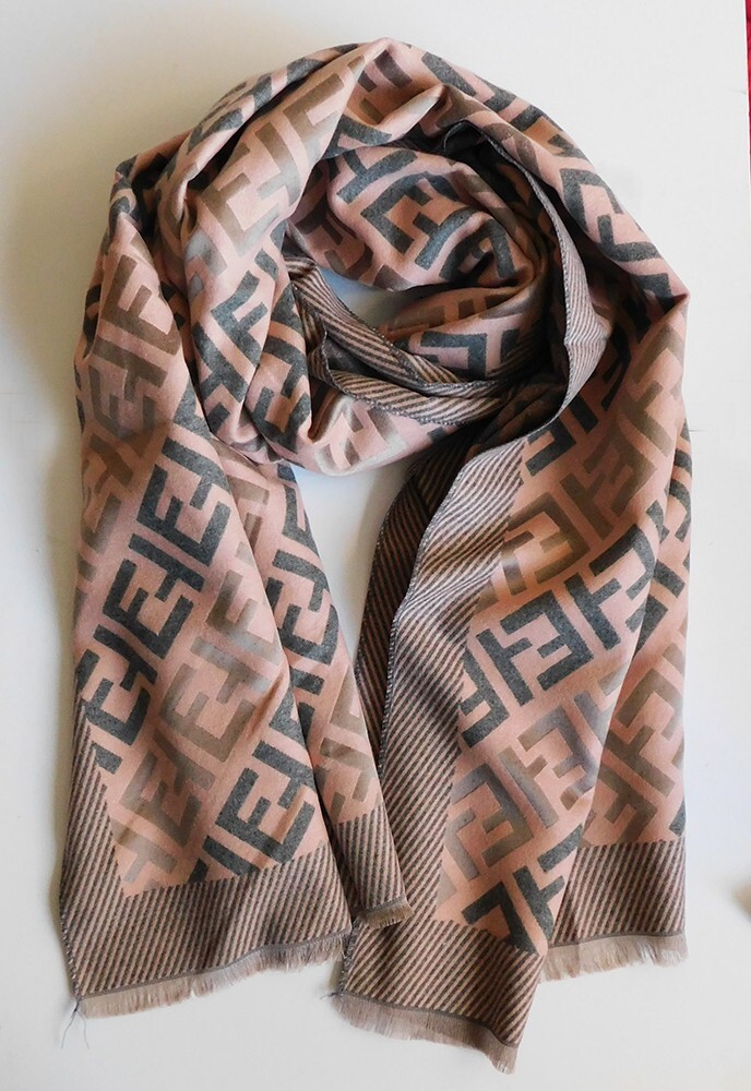 New Fashion Winter Luxury Design Double Sided Cashmere Feel Soft Scarf Pink 1069