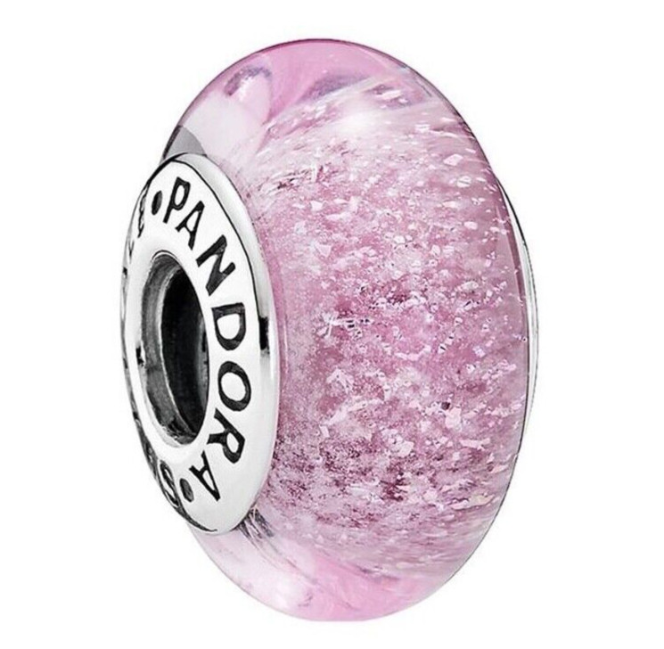 (ONE) Pandora Disney Rapunzel's Signature Color Glow in the Dark Murano 791657