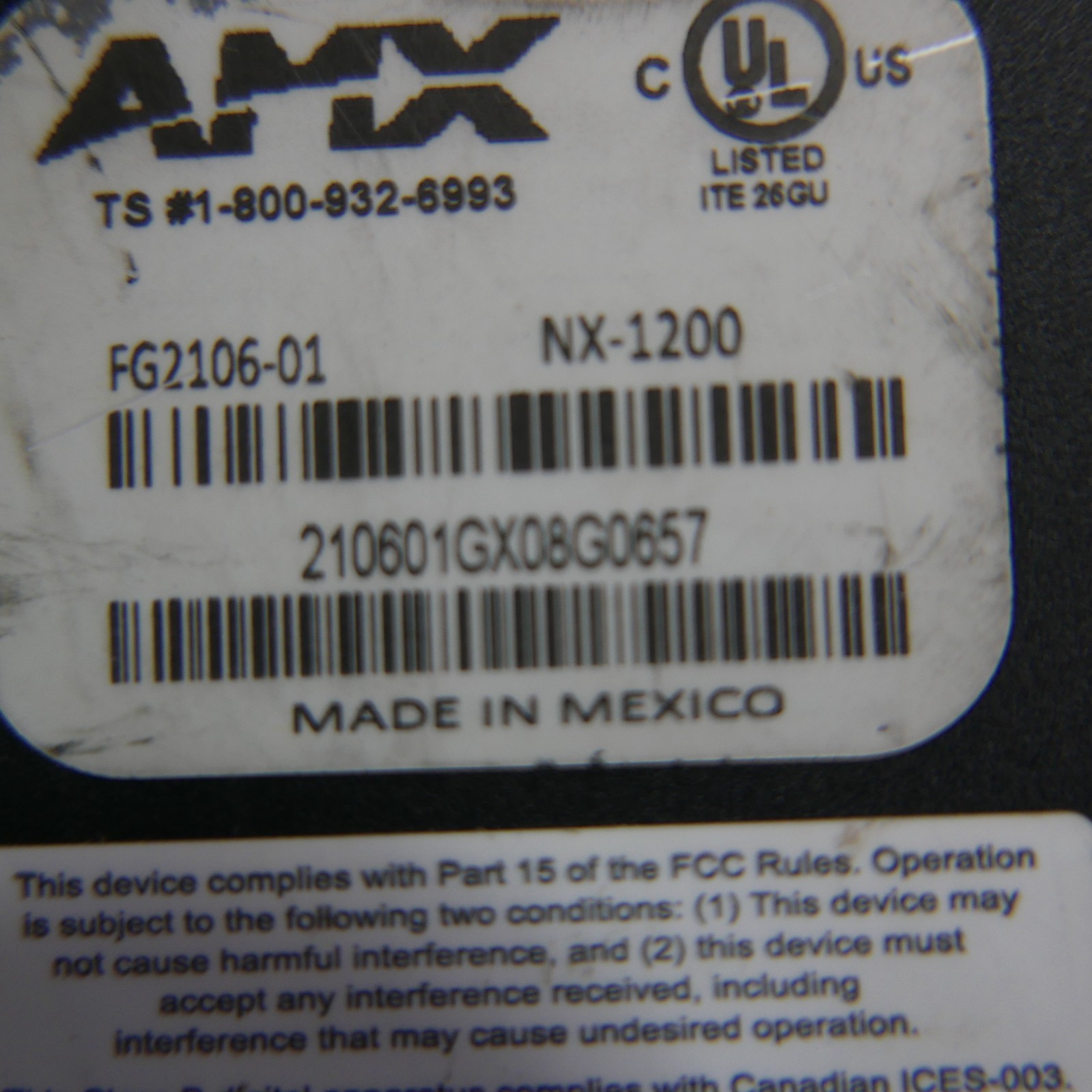 AMX NX-1200 Netlinx Integrated Controller