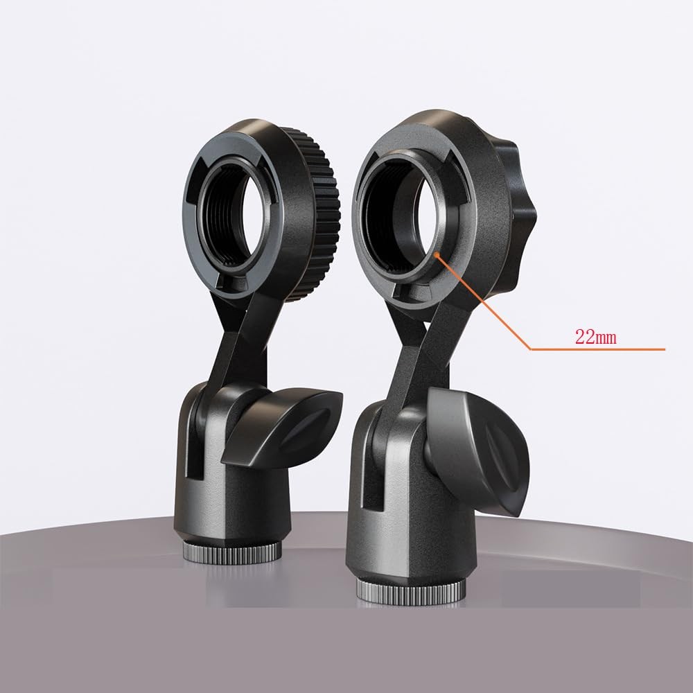 ThtRht 2 Pack Condenser Microphone Clip Holder with 7/8'' Thread Mount Black