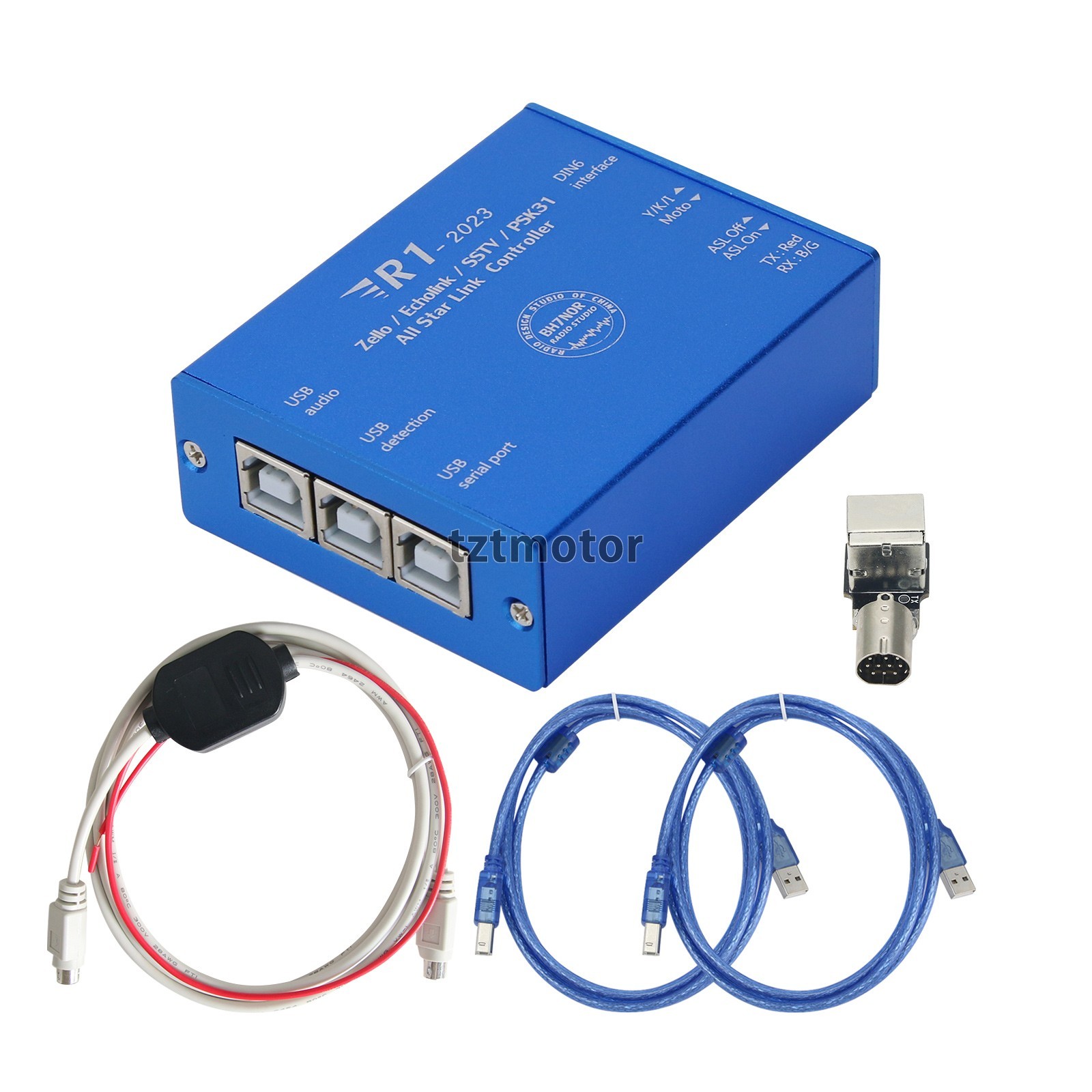 R1-2023 USB Audio Interface+Cable USB Sound Card for Echolink-zello-YY-ASL