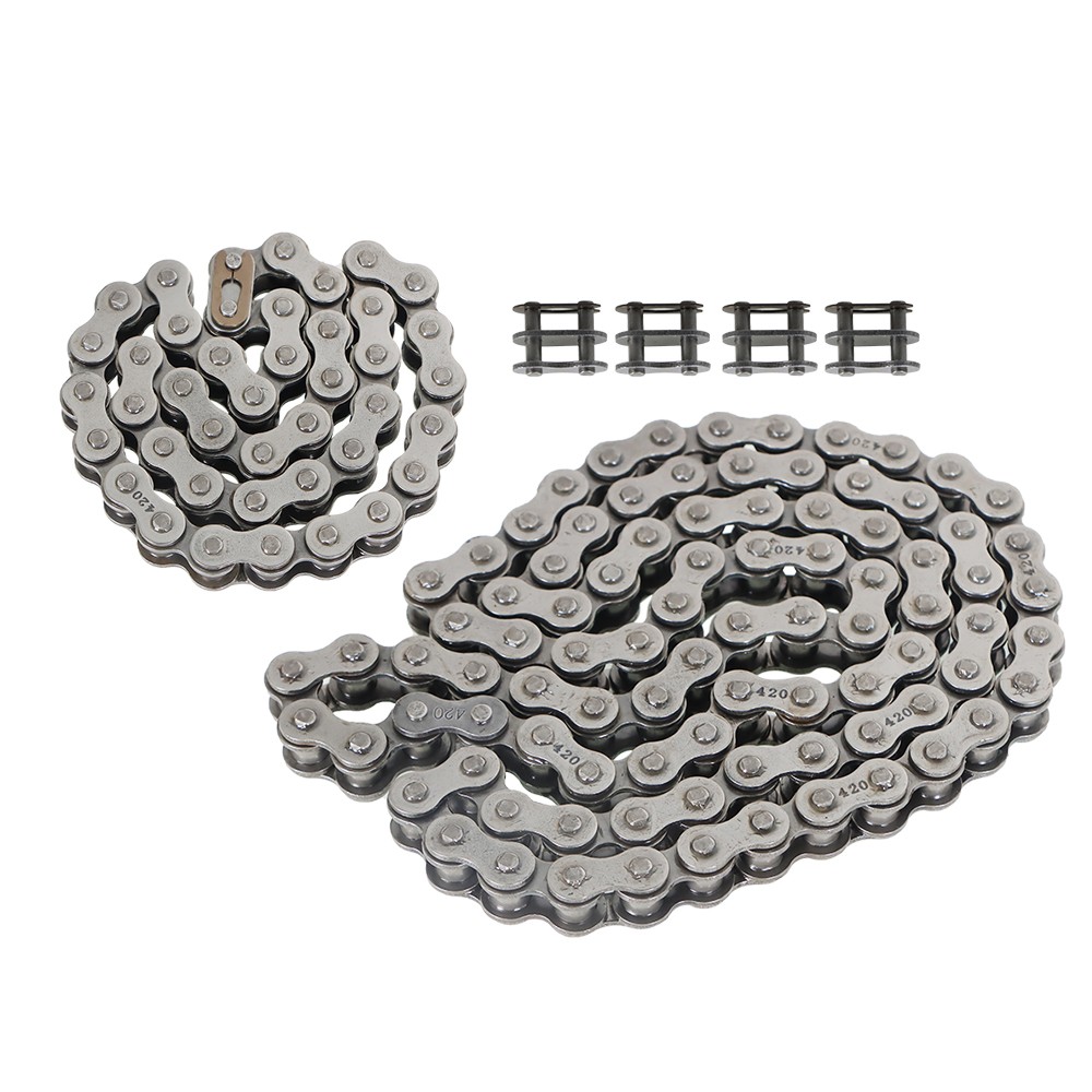 Front and Rear Chain #420 for Coleman CT200U CT200U-EX BT200X 196cc Mini Bike