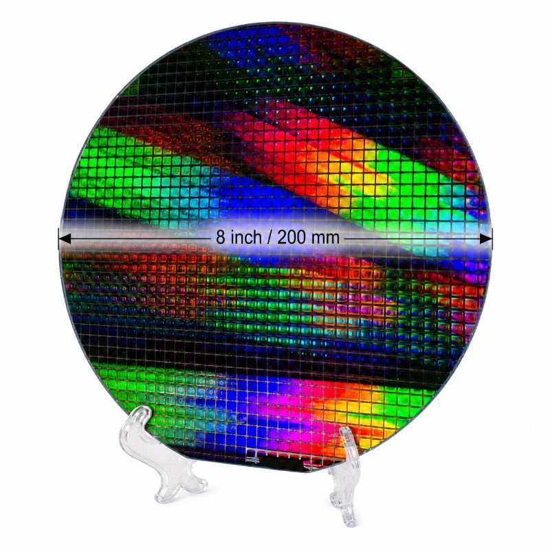 8 Inch Silicon Wafer with Stand Semiconductor Display Collection