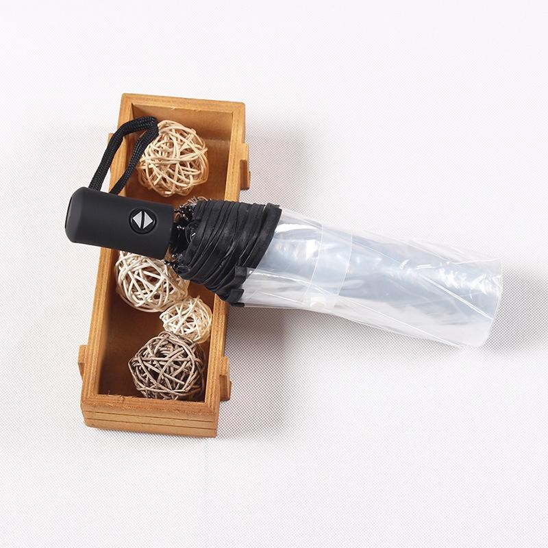 Foldable Transparent Umbrella Automatic Clear Three Fold Sun Rain Student Umbrel