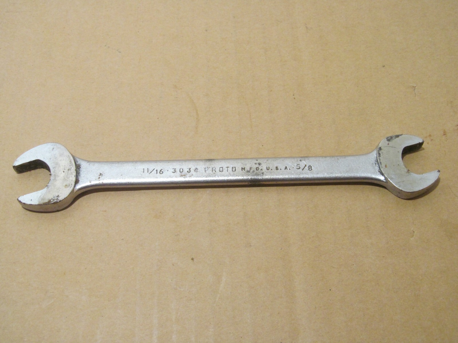 PROTO 3034 Open End Wrench 11/16" 5/8" USA