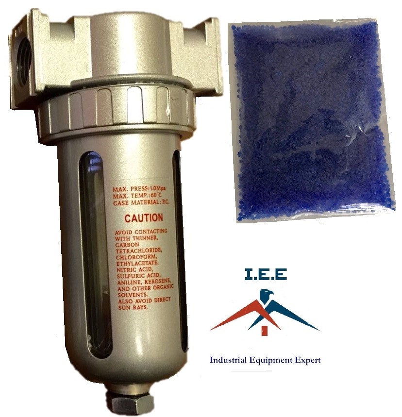 3/8" Compressed Air In Line Filter Desiccant Dryer Moisture Water Separator