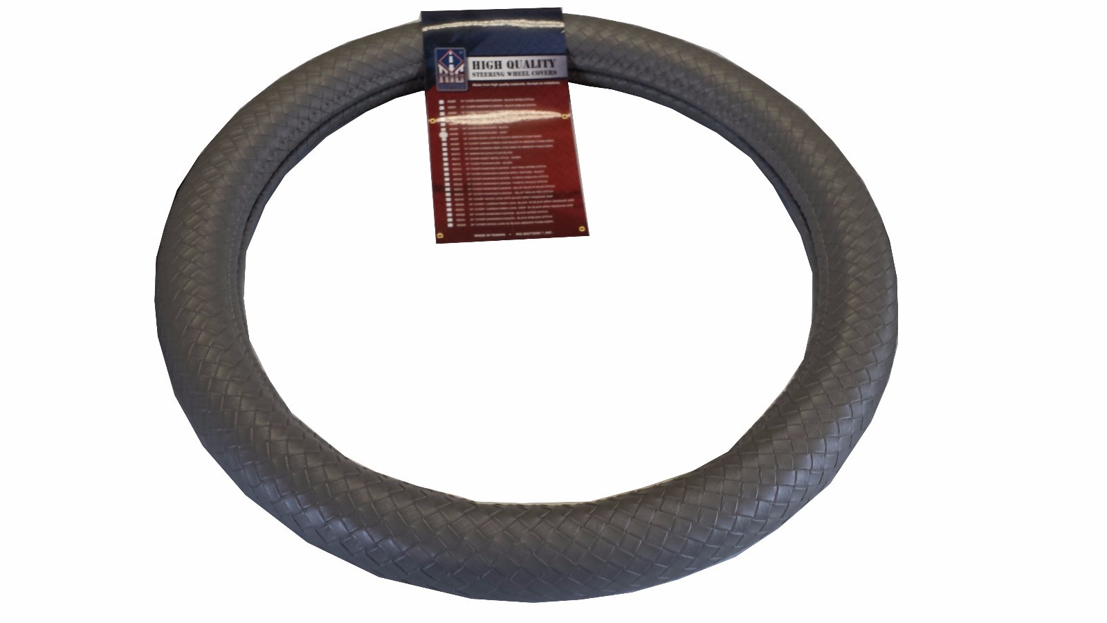 Steering Wheel Cover (18") - GREY Woven Style - Freightliner Kenworth Peterbilt