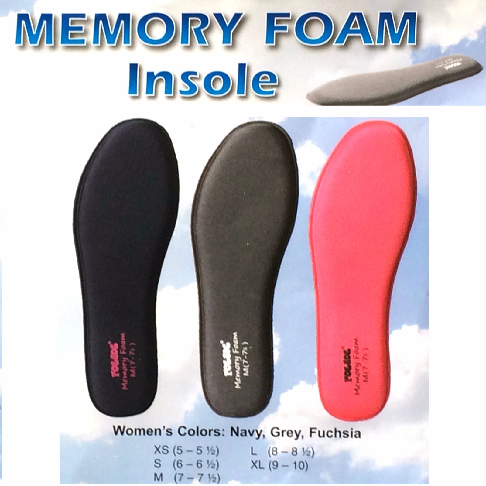 Women's RocSoc Memory Foam Insole, Anti Mold, Bacterial & Deodorizing