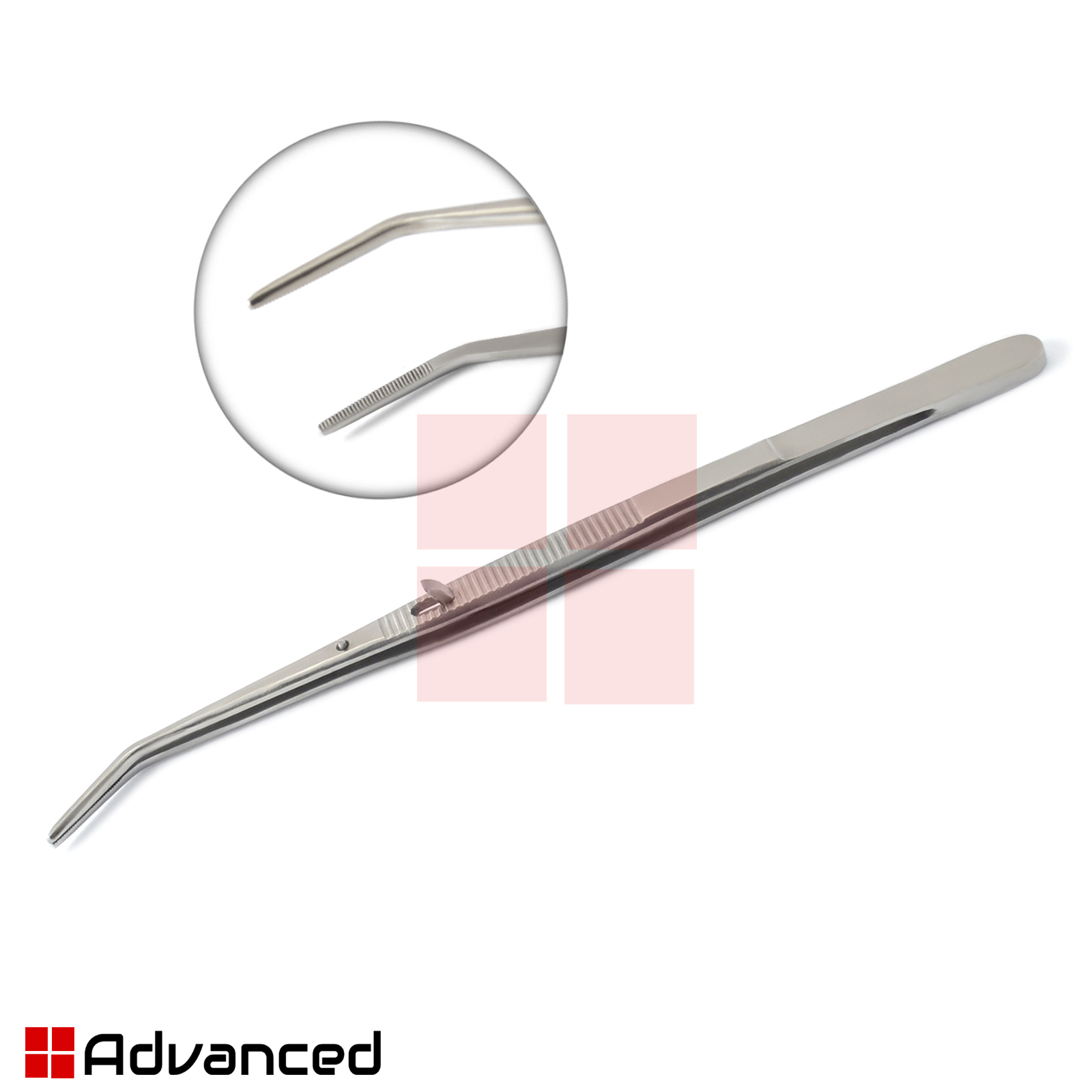 Surgical Cotton Dressing Tweezer Self Locking Serrated Tip Tissue Thumb Forceps