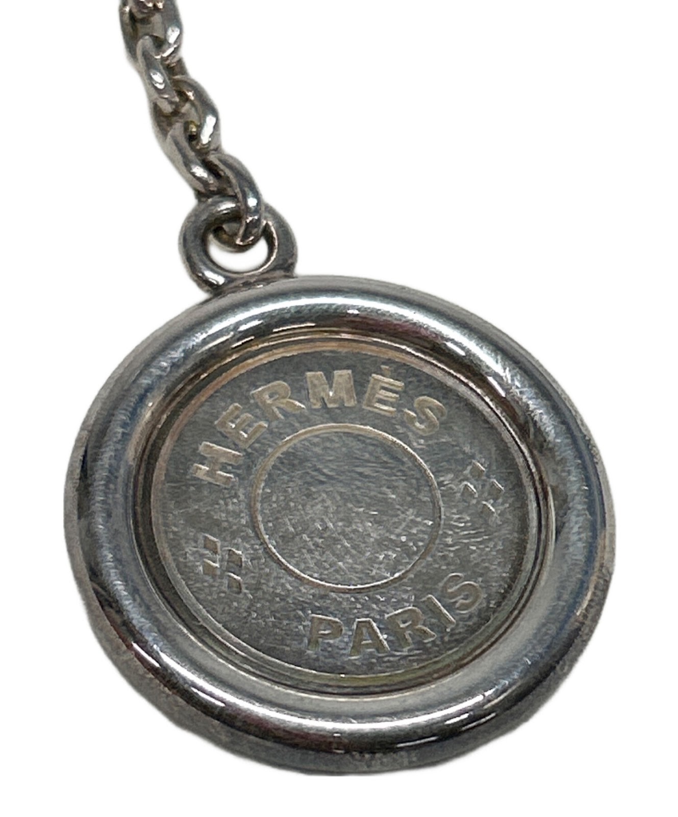 Authentic HERMES Charm Silver-Tone Women #3685