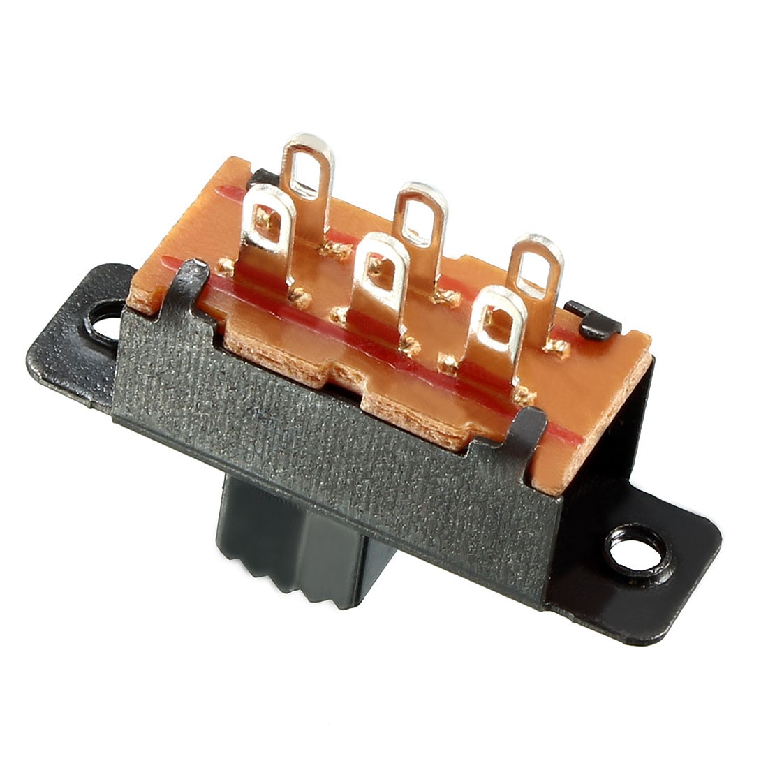 20pcs 5mm Vertical Slide Switch DPDT 6 Terminals PCB Panel Latching 2P2T