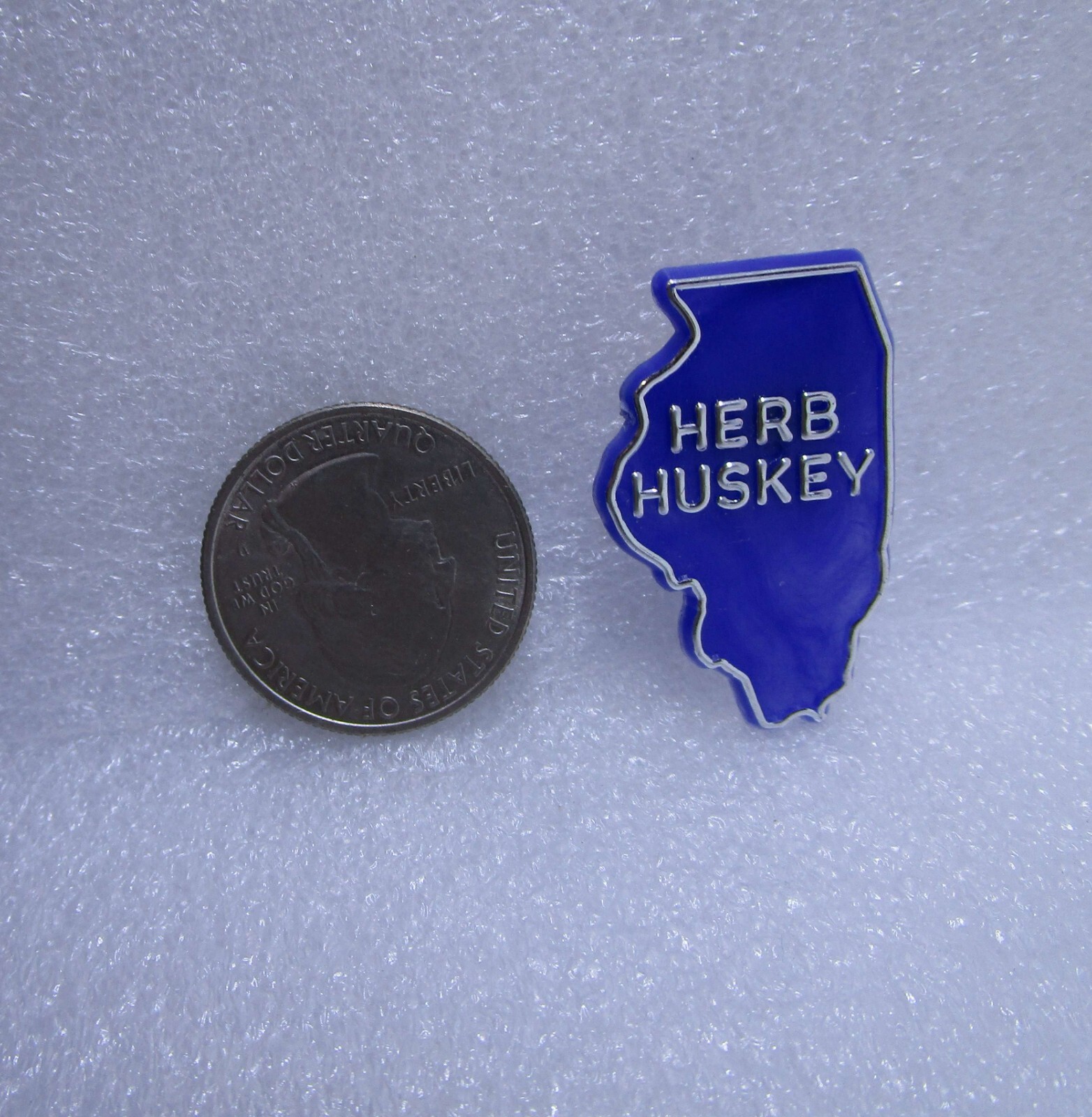 Herb Huskey Illinois Political Plastic Pin