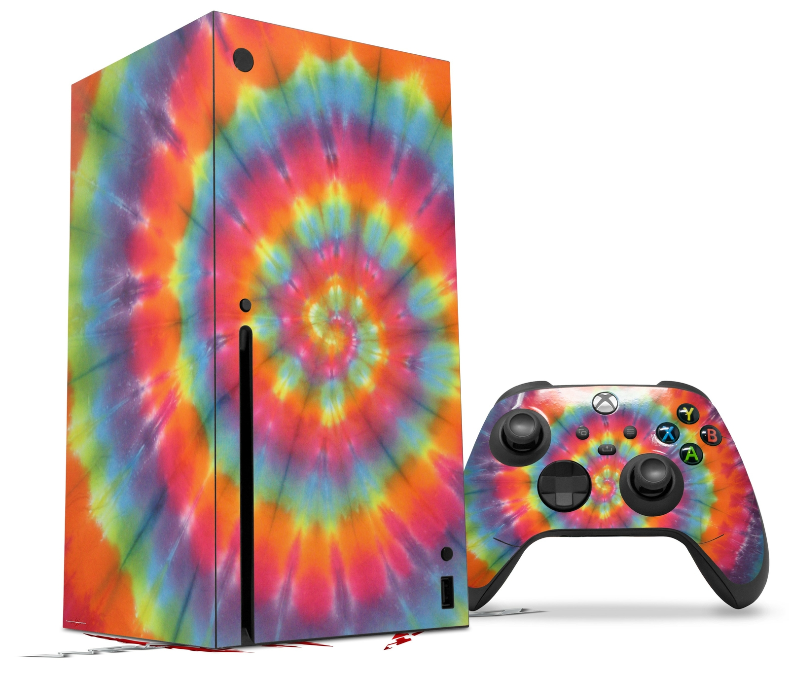 Skins XBOX Series X Console Controller Tie Dye Swirl 107