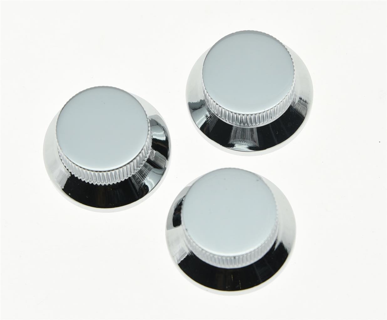 3pcs Chrome Metal ST Knobs Top Hat Bell Guitar Bass Knob for 5.8mm Pots