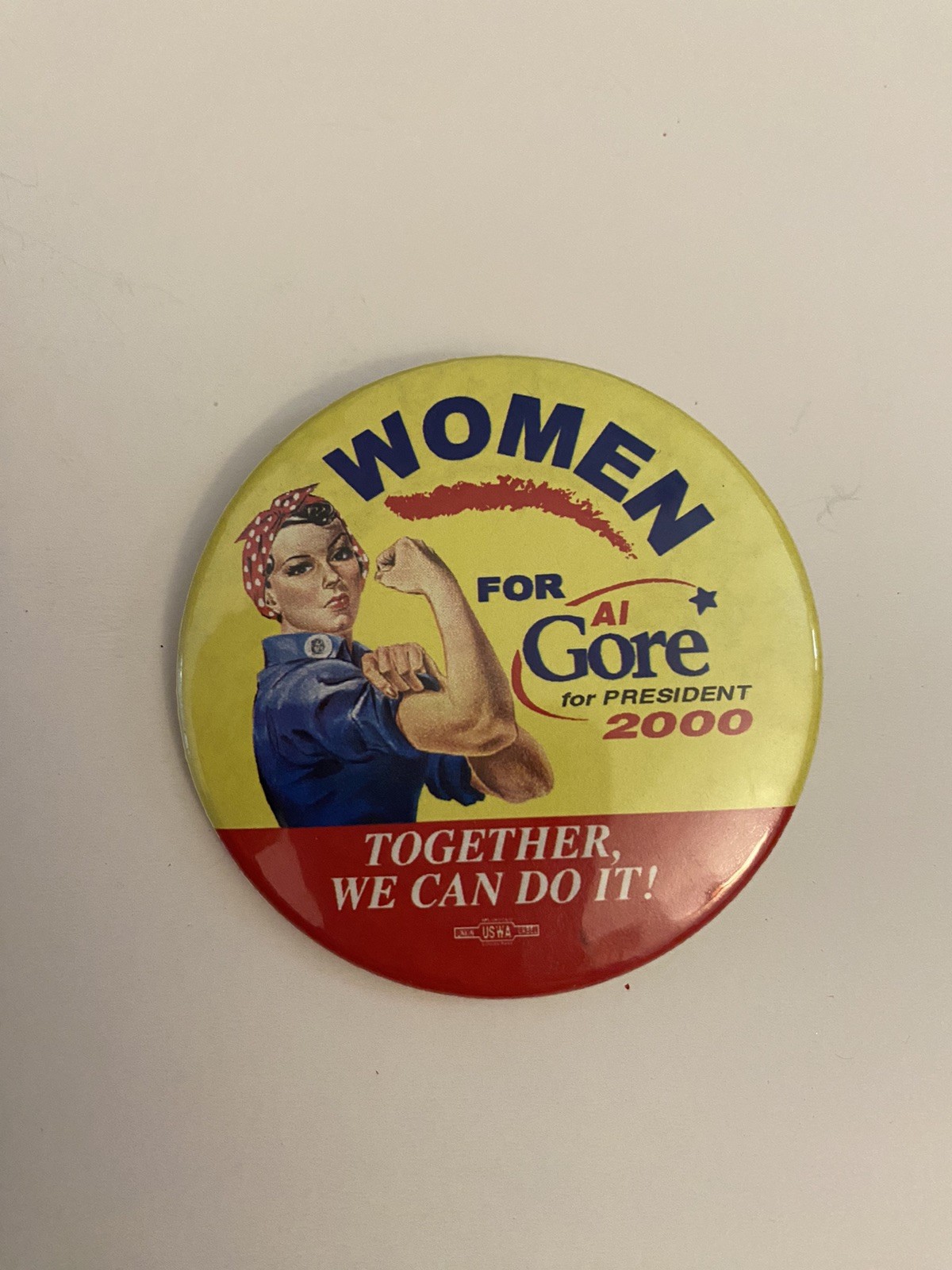 Women For Al Gore 2000 Pin Back Button P112