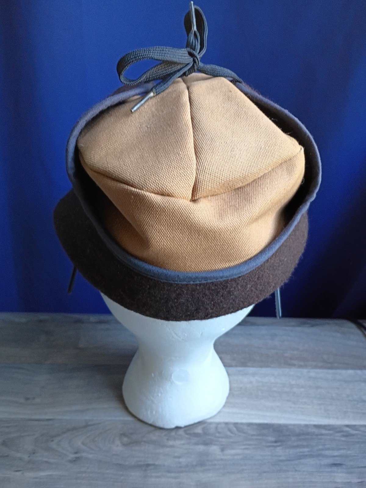 Trapper Hat Vintage Cap Brown Tan Hunting Shooting Ear Flaps Insulated
